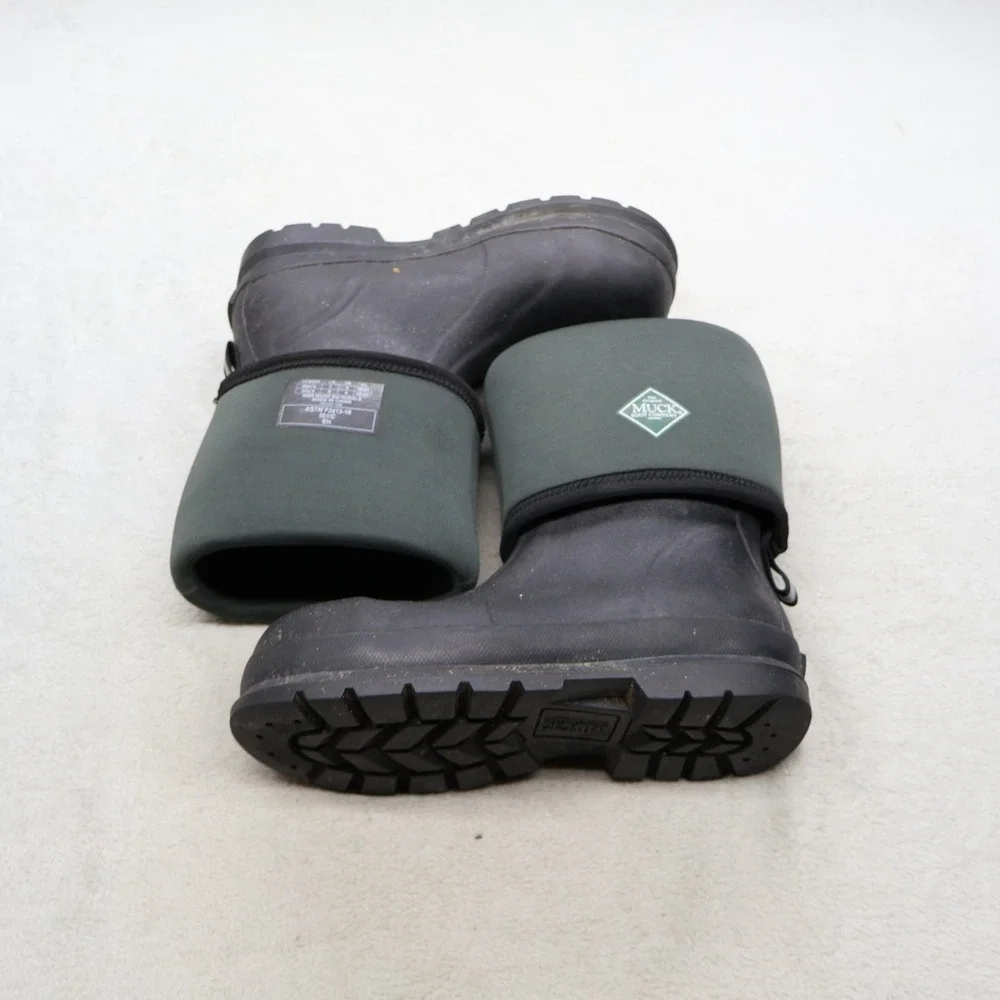 Muck Unisex M7 W8 Rain Boots Green Chore Classic Steel Toe Mid Waterproof 050022